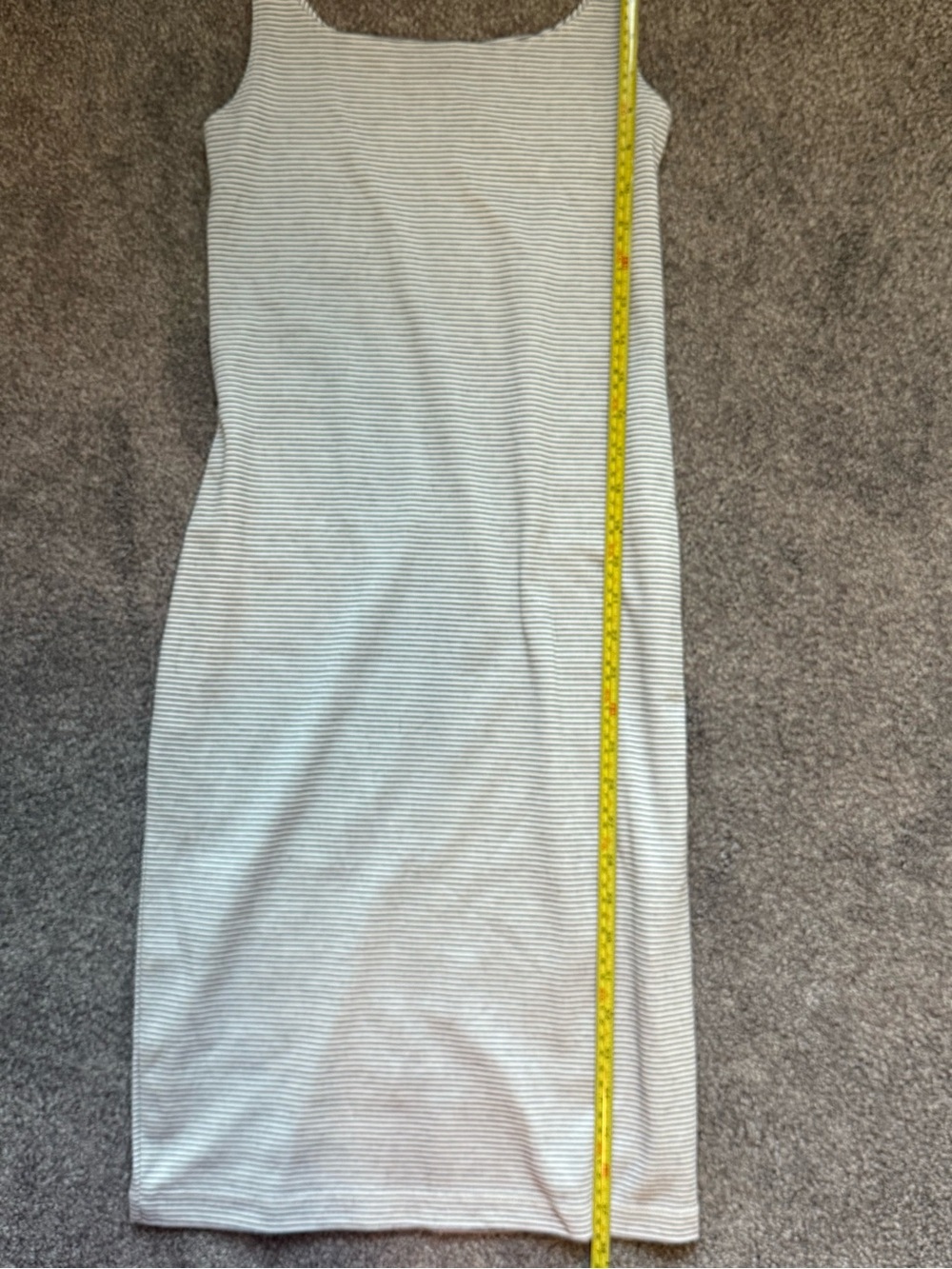 Zara Light Gray Ribbed Bodycon Midi Dress - Picture 6 of 10